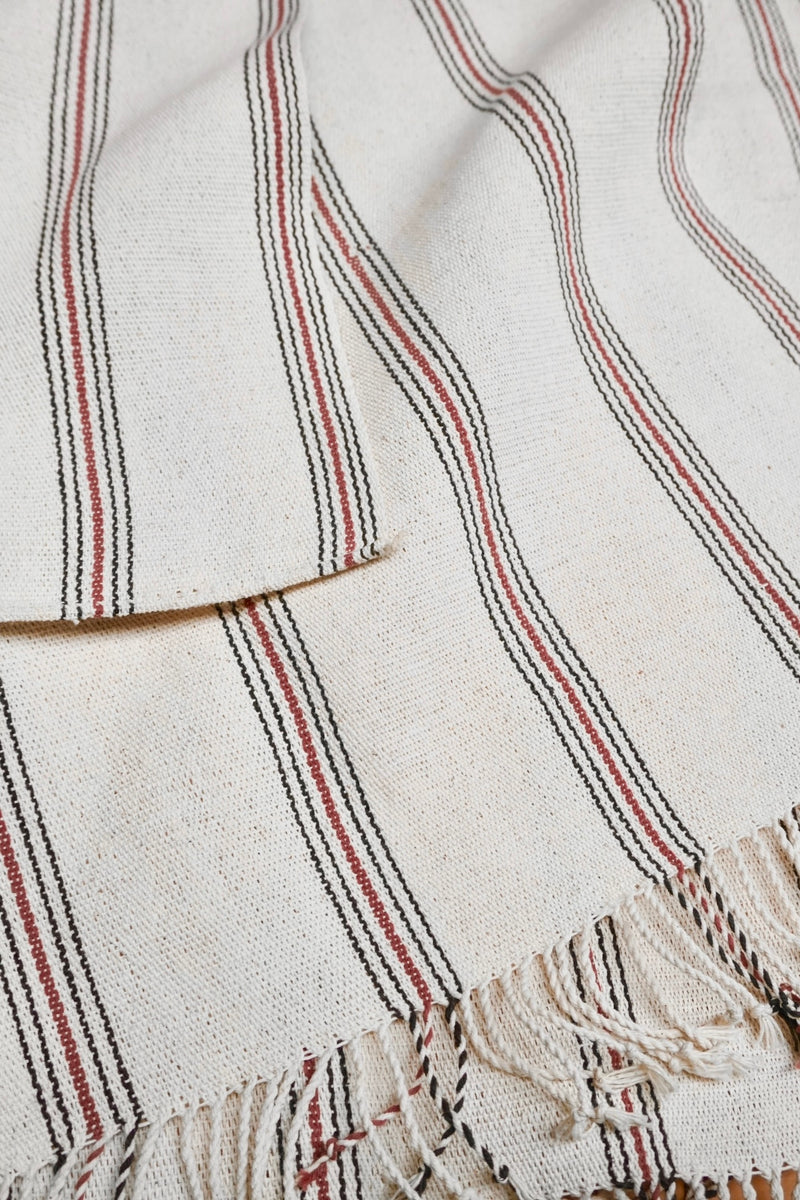 Vintage Natural Dye Fabric WHITE ARCHI GIBBOUS