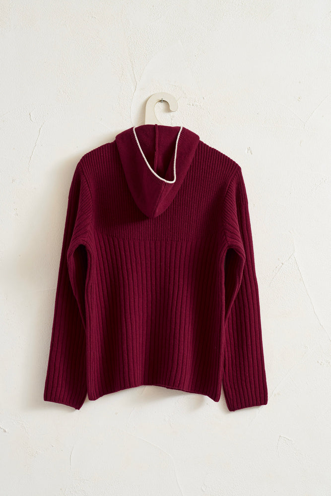 
                  
                    Wool Hoody Knit Pullover
                  
                
