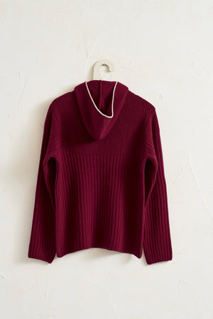 
                  
                    Wool Hoody Knit Pullover
                  
                