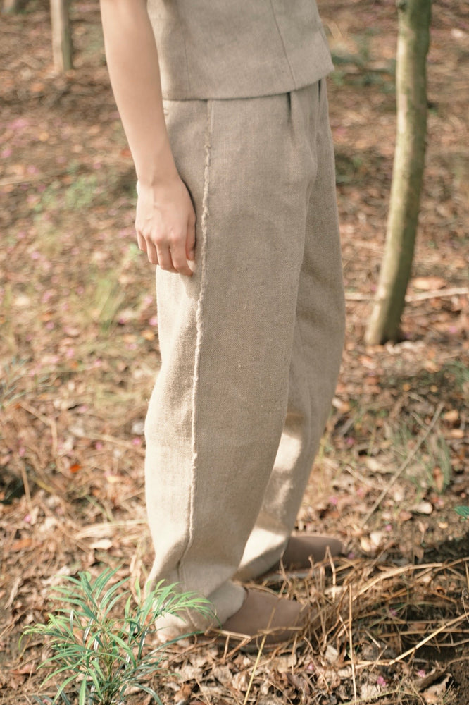 ARCHI リネン ギャザーパンツ Heavy Linen Pants – ARCHI GIBBOUS