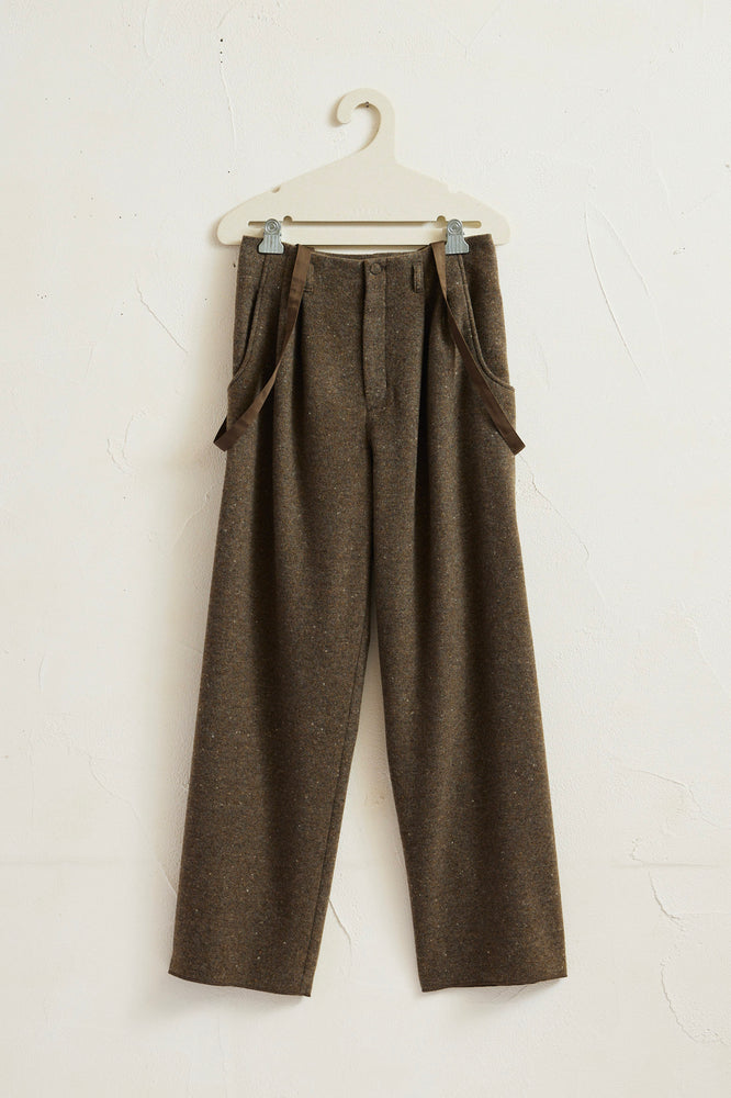 
                  
                    Mix Wool Suspender Pants
                  
                