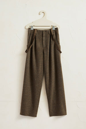 
                  
                    Mix Wool Suspender Pants
                  
                