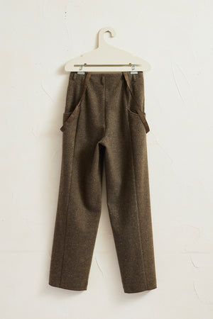 
                  
                    Mix Wool Suspender Pants
                  
                