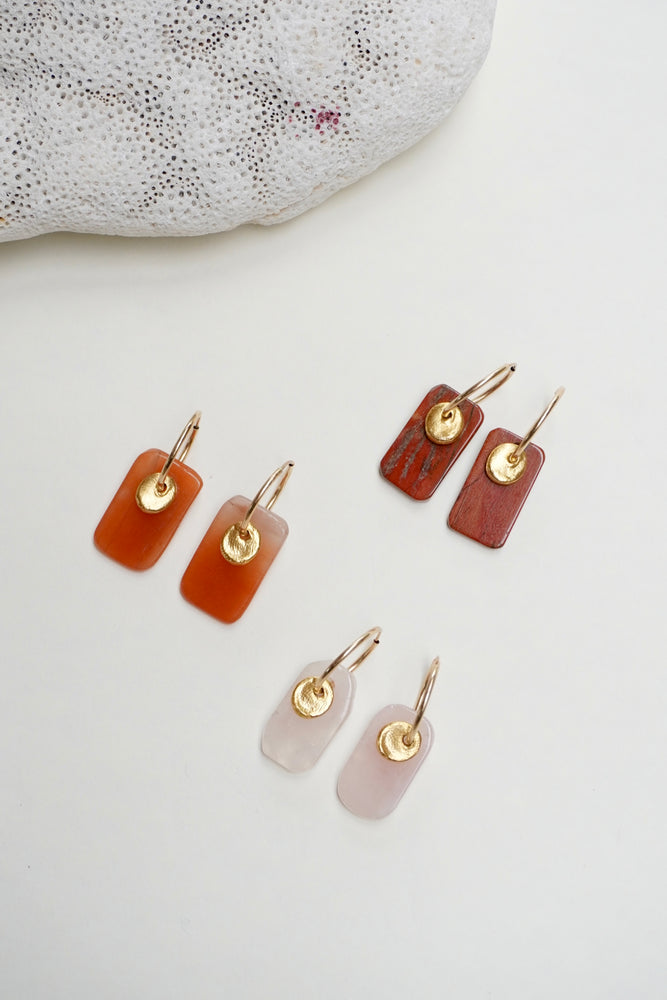 
                  
                    Takara Sol Earrings - Agate and Gold Plated Ⅱ
                  
                