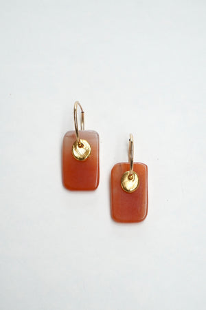 
                  
                    Takara Sol Earrings - Agate and Gold Plated Ⅱ
                  
                