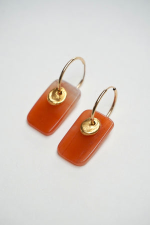 
                  
                    Takara Sol Earrings - Agate and Gold Plated Ⅱ
                  
                