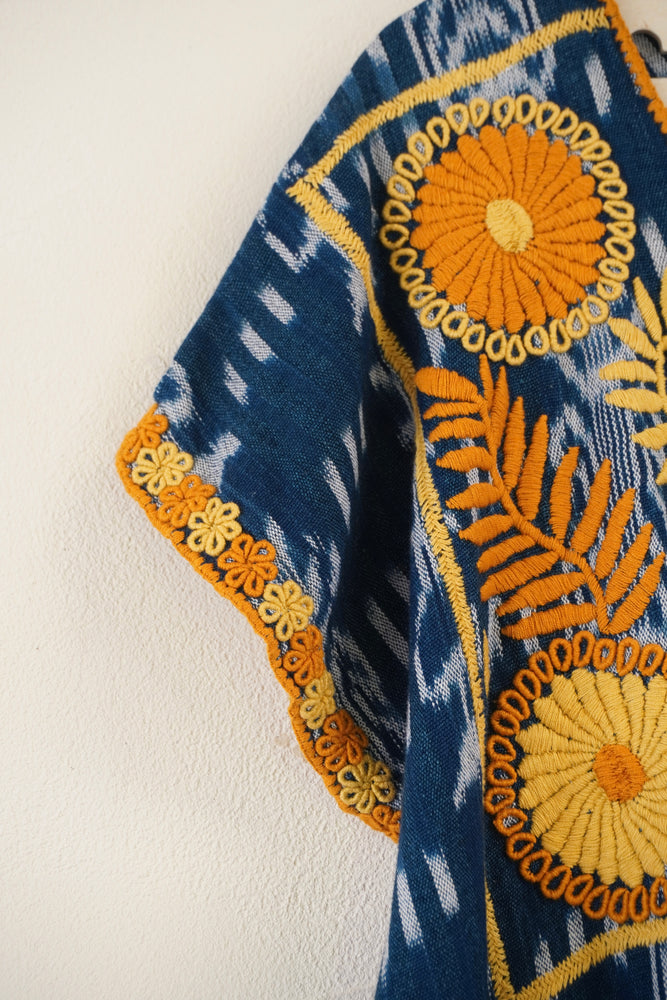 
                  
                    Huipil Embroidered Tunic - Azul Frower
                  
                