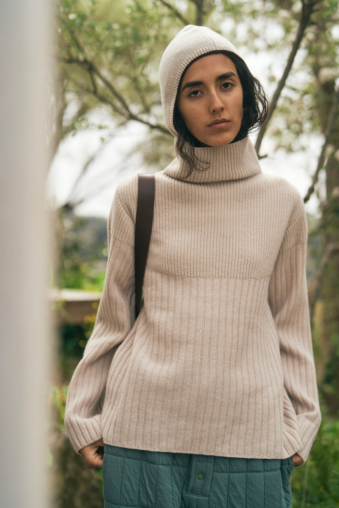 
                  
                    Wool Hoody Knit Pullover
                  
                