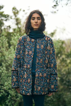 
                  
                    Block Print Quilted Jacket
                  
                