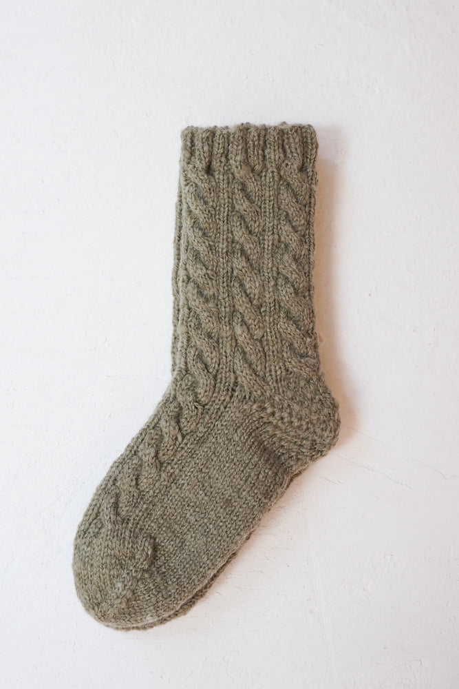Hand Knit Wool Socks - A