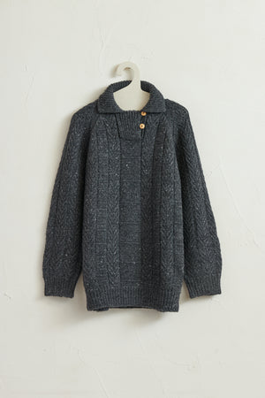
                  
                    Melange Knit Collar Pullover
                  
                
